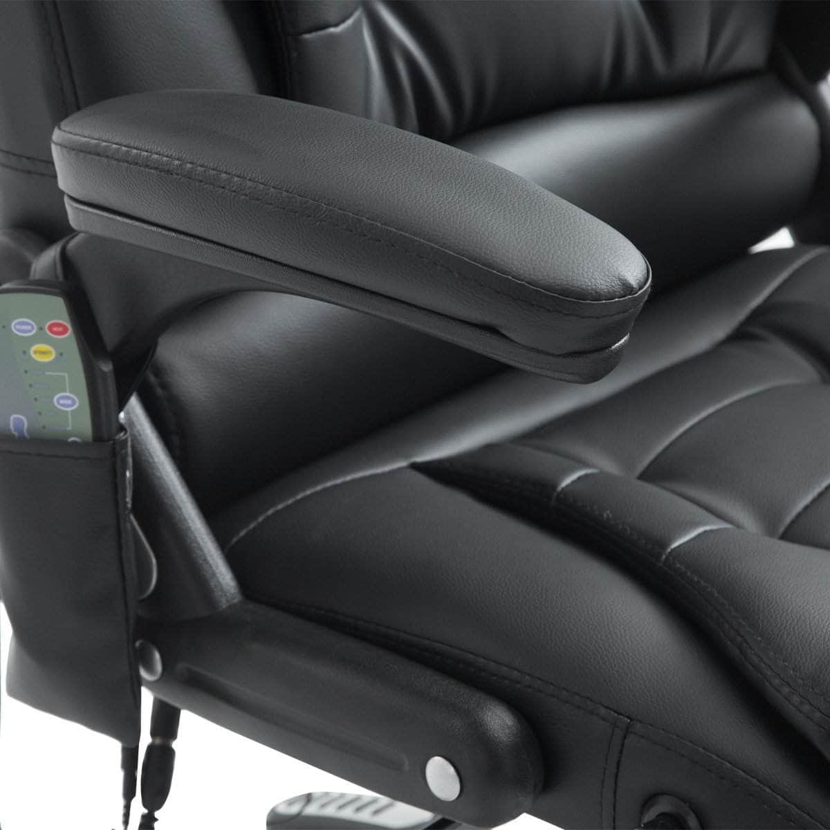 Aosom High Back Heated Massage Swivel Executive Office Chair in Faux Leather, image 11