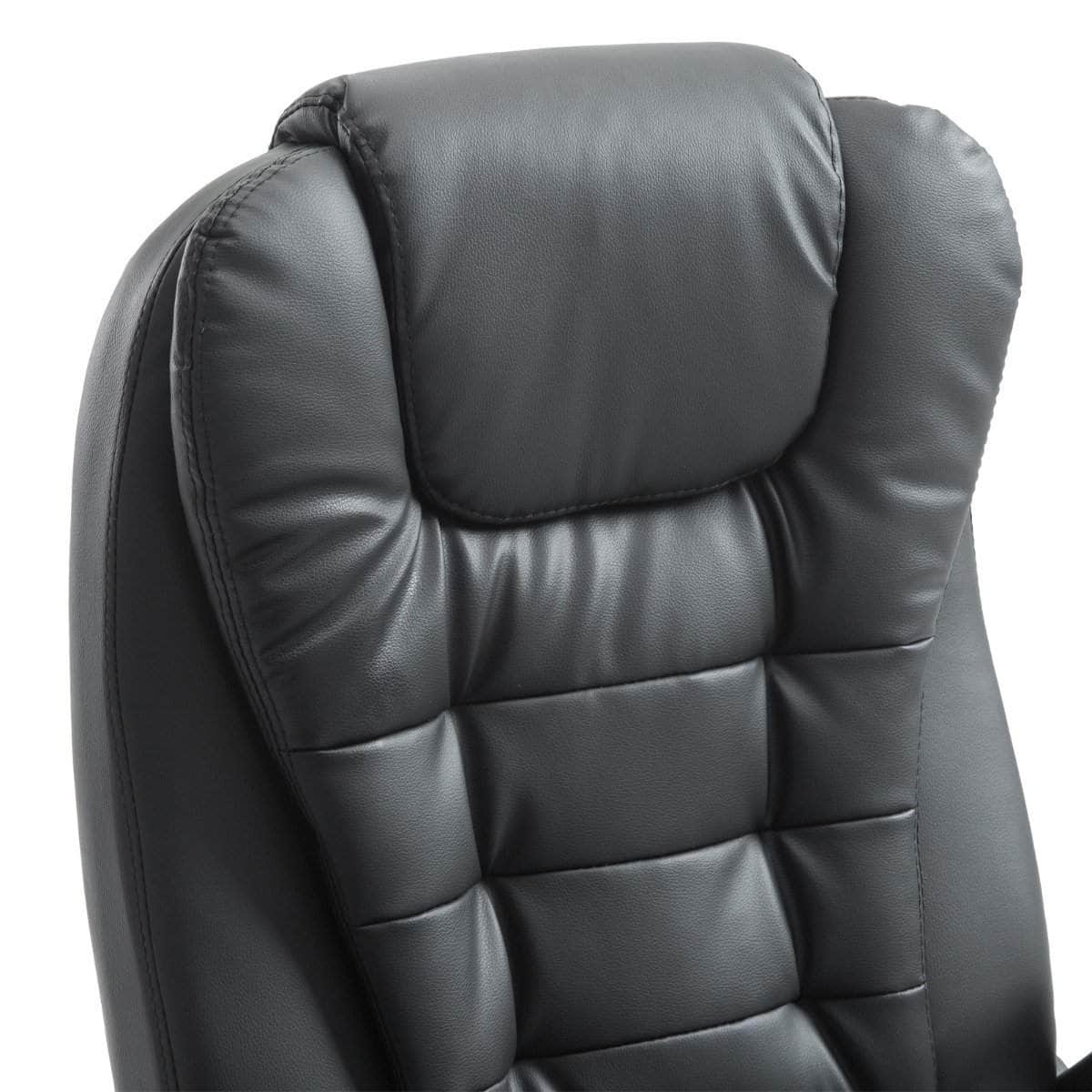 Aosom High Back Heated Massage Swivel Executive Office Chair in Faux Leather, image 13