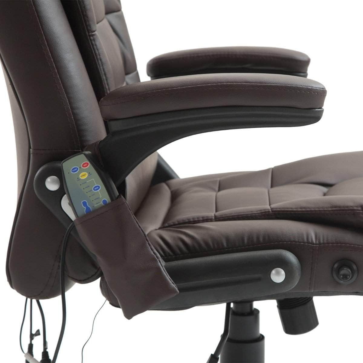 Aosom High Back Heated Massage Swivel Executive Office Chair in Faux Leather, image 18