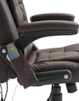 Aosom High Back Heated Massage Swivel Executive Office Chair in Faux Leather, image 18