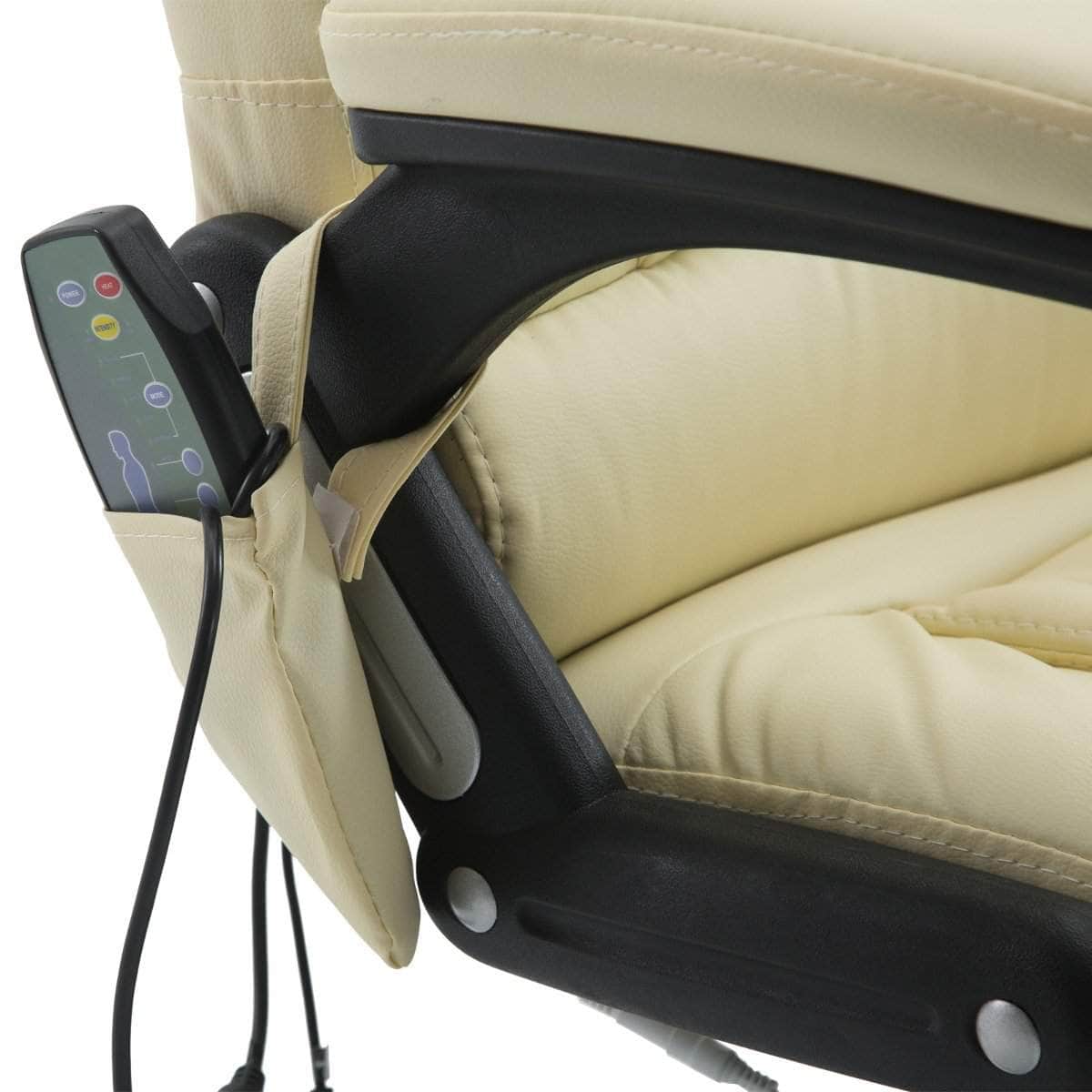 Aosom High Back Heated Massage Swivel Executive Office Chair in Faux Leather, image 28
