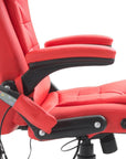 Aosom High Back Heated Massage Swivel Executive Office Chair in Faux Leather, image 34