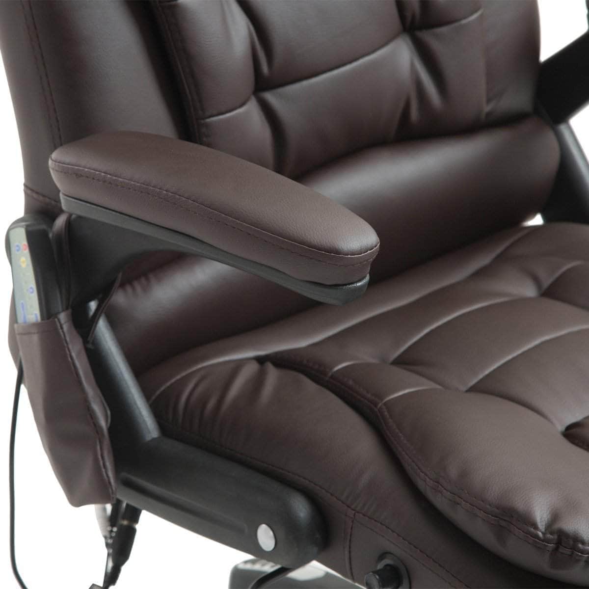 Aosom High Back Heated Massage Swivel Executive Office Chair in Faux Leather, image 22