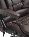 Aosom High Back Heated Massage Swivel Executive Office Chair in Faux Leather, image 22