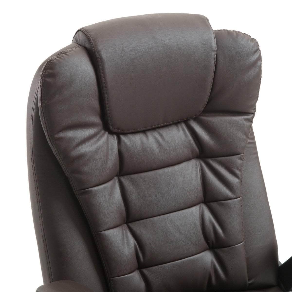 Aosom High Back Heated Massage Swivel Executive Office Chair in Faux Leather, image 20
