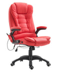 Aosom High Back Heated Massage Swivel Executive Office Chair in Faux Leather, image 39