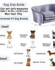 Aosom Plush Fabric Elevated Small Dog Sofa Bed in Silver Grey, image 4