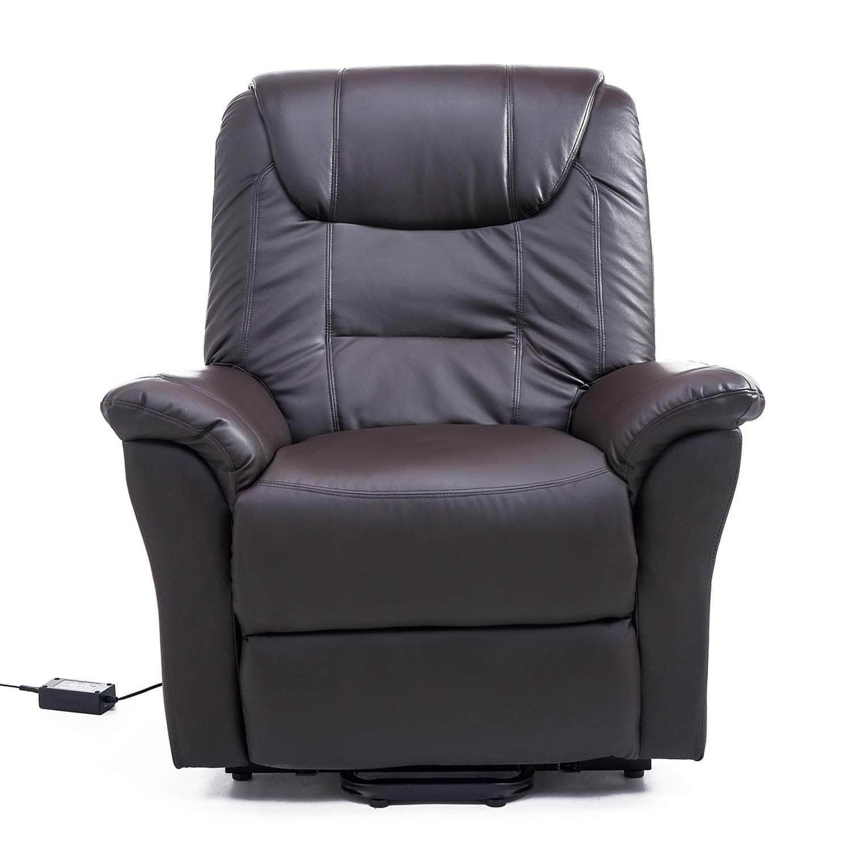 Aosom Brown Faux Leather Power Lift Reclining Chair with Remote Control, image 8