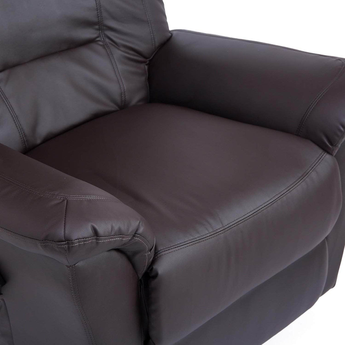 Aosom Brown Faux Leather Power Lift Reclining Chair with Remote Control, image 10