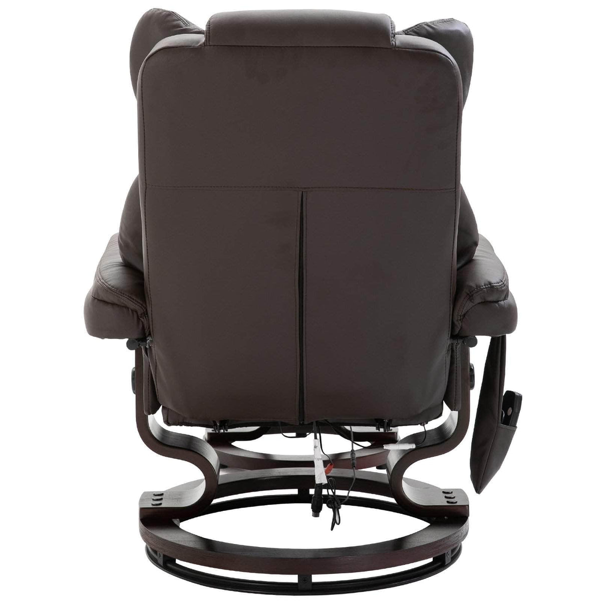 Aosom 10 Vibration Point Massage Reclining Chair and Ottoman in Faux Leather, image 7