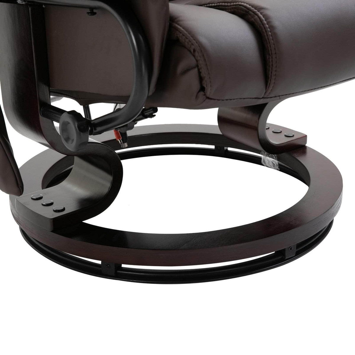Aosom 10 Vibration Point Massage Reclining Chair and Ottoman in Faux Leather, image 8