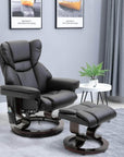 Aosom 10 Vibration Point Massage Reclining Chair and Ottoman in Faux Leather, image 10
