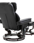 Aosom 10 Vibration Point Massage Reclining Chair and Ottoman in Faux Leather, image 13
