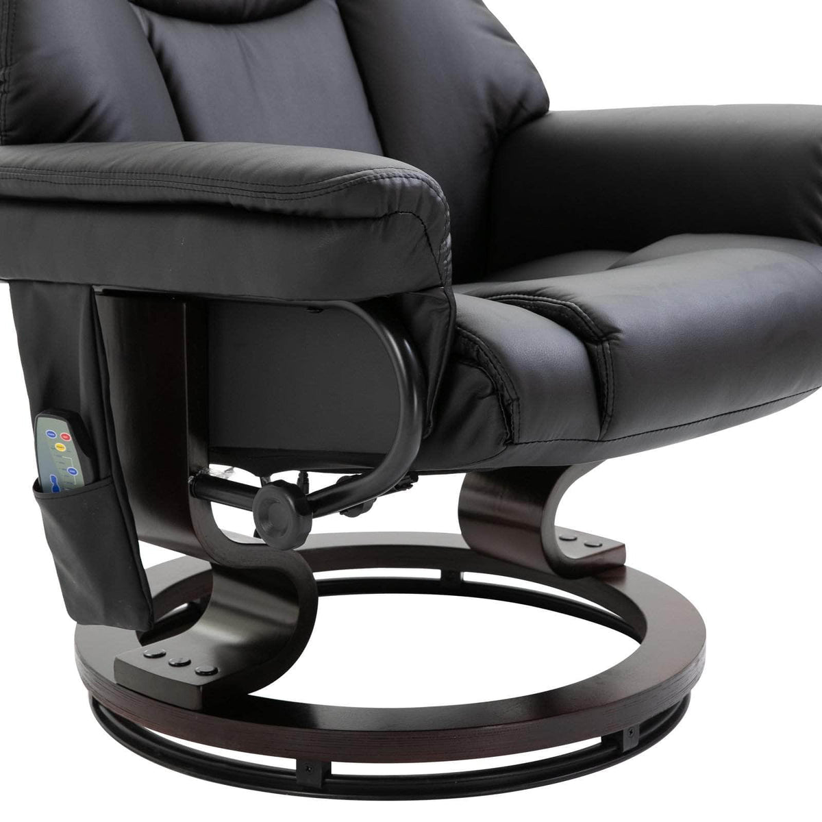 Aosom 10 Vibration Point Massage Reclining Chair and Ottoman in Faux Leather, image 15