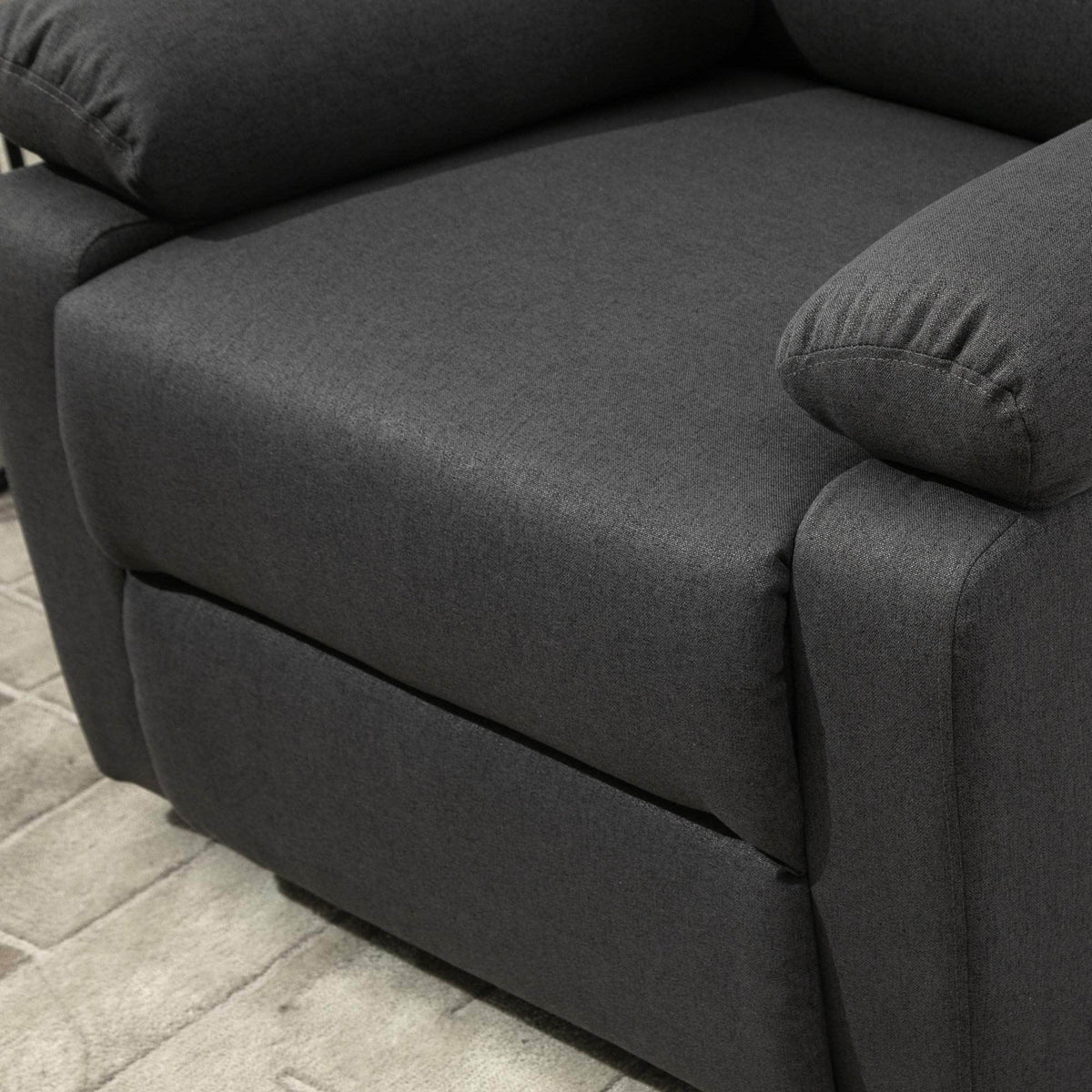 Aosom Linen Reclining Chair with Plush Padded Back, image 9