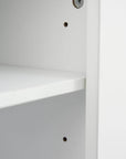 Aosom Portable Kitchen Island Trolley Cart with Spice and Towel Rack in White, image 3