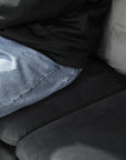 Aosom 82.7" Wide Velvet Reversible Sectional Sofa in Grey, image 8