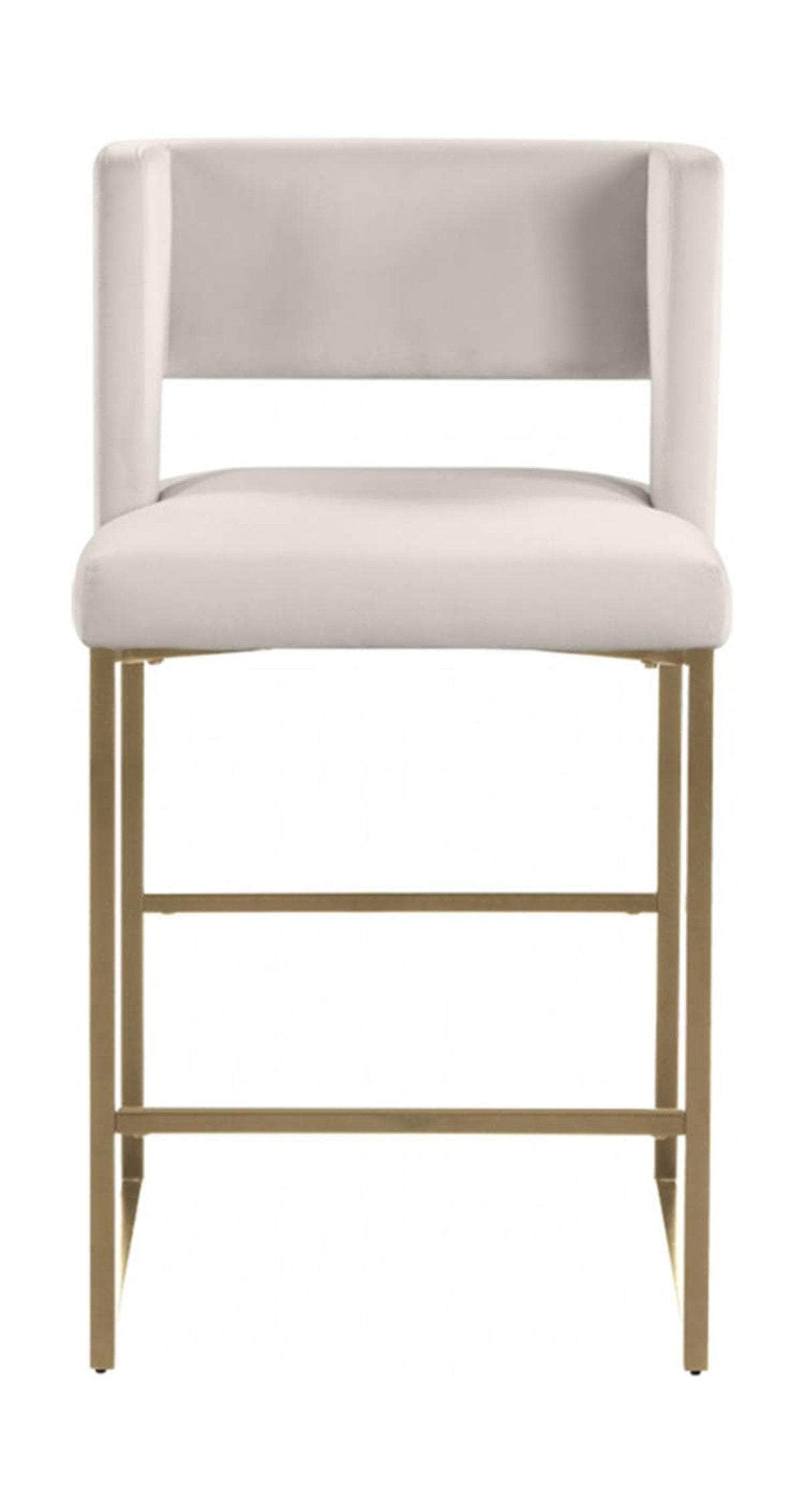 Brassex Inc. Anthony Velvet Fabric Bar Stool (Set Of 2), image 4