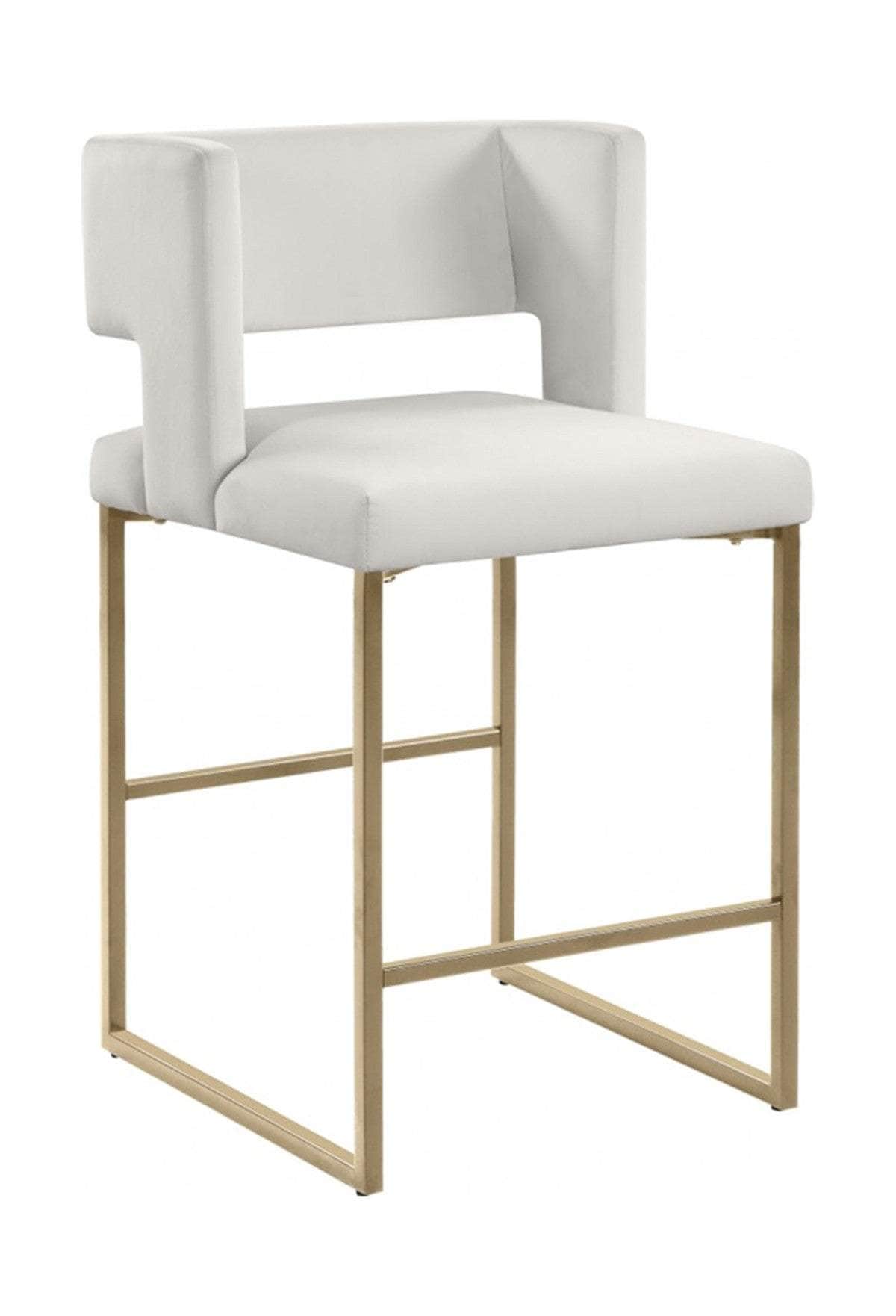 Brassex Inc. Anthony Velvet Fabric Bar Stool (Set Of 2), image 3