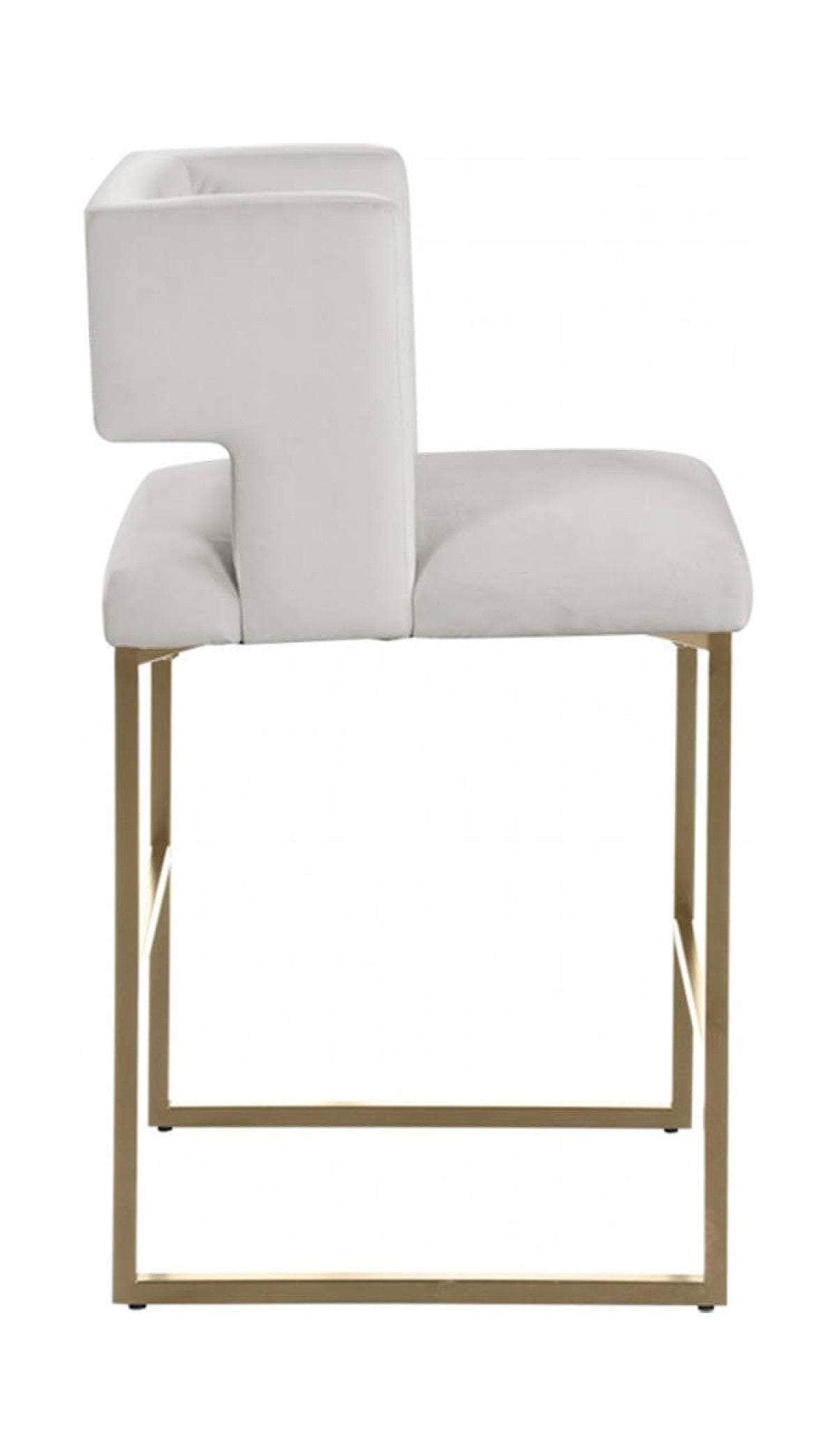 Brassex Inc. Anthony Velvet Fabric Bar Stool (Set Of 2), image 2
