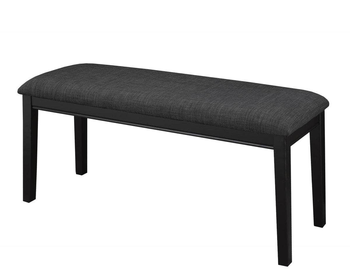 Brassex Inc. Accent Upholstered Dining Bench in Grey and Black, image 2