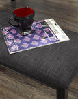 Brassex Inc. Accent Upholstered Dining Bench in Grey and Black, image 3