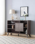 Brassex Inc. Multi Tier Buffett Server with 2 Storage Cabinets, image 1