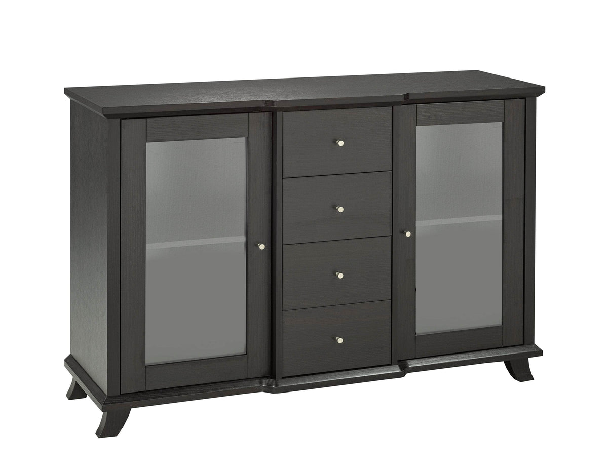 Brassex Inc. Elijah Buffet with 4 Storage Drawers in Dark Cherry, image 2