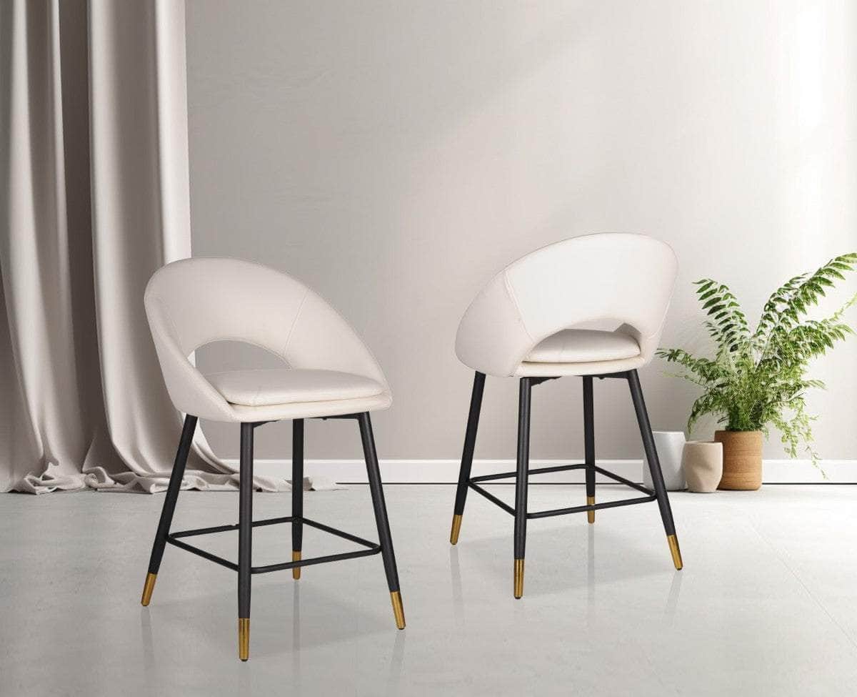 Brassex Inc. Mila Fabric Counter Stool (Set Of 2), image 1