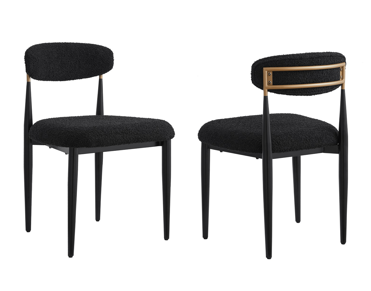 Brassex Inc. Kodi Polyester Fabric Dining Chair (Set Of 2), image 6