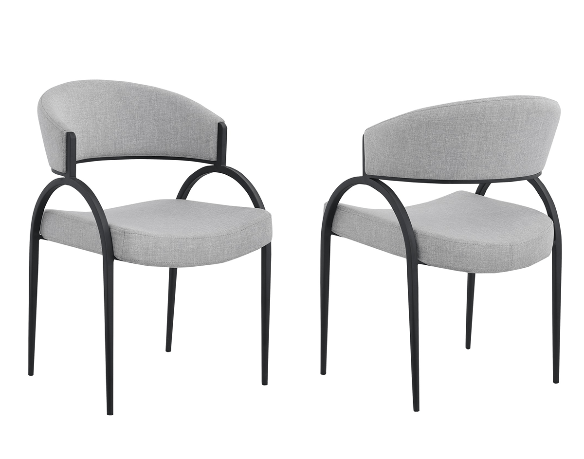 Brassex Inc. Alessia Plush Fabric Dining Chair (Set Of 2), image 1