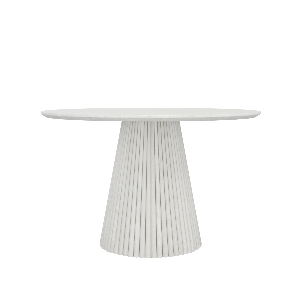 Brassex Inc. Akira Round Solid Wood Fluted Pedestal Dining Table, image 6