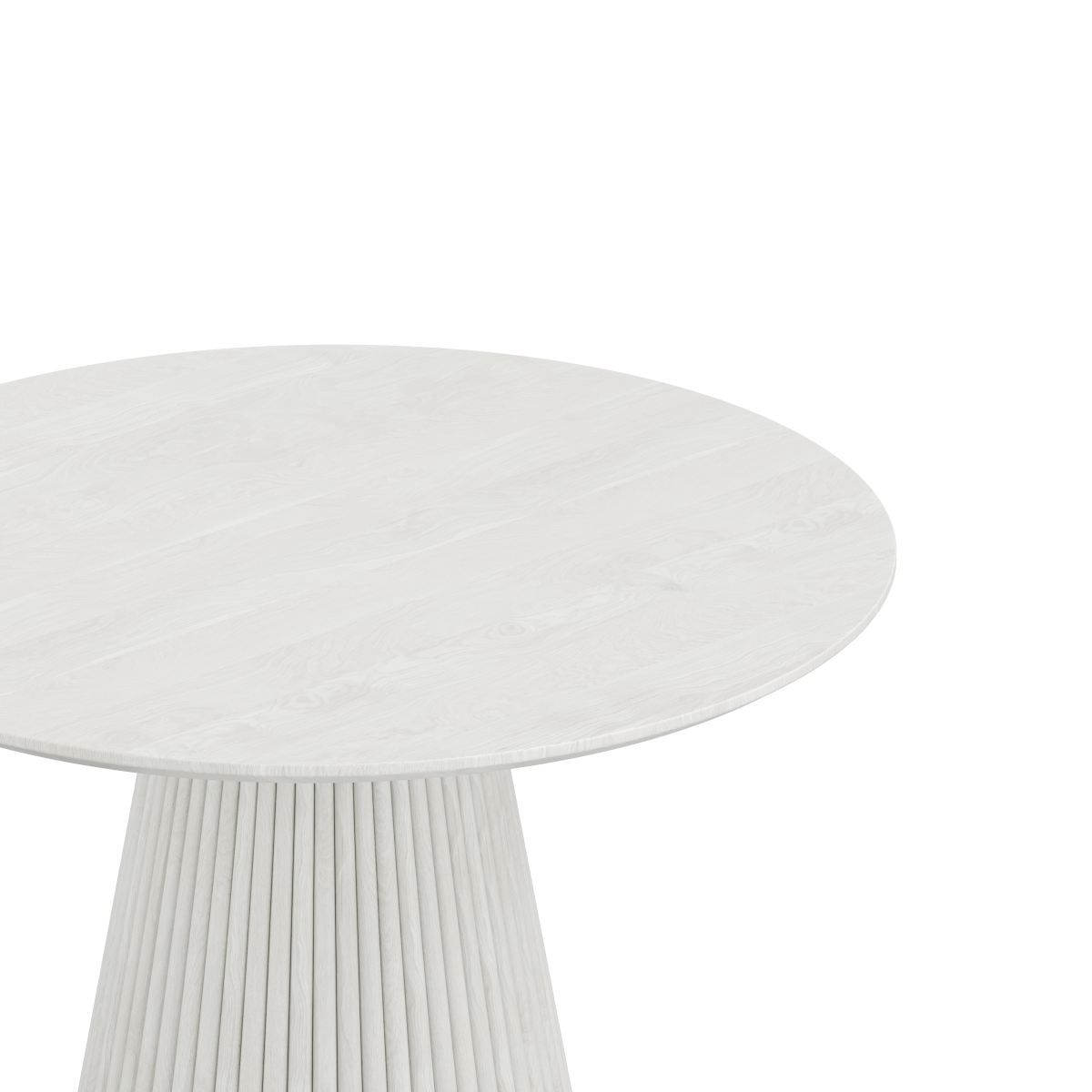Brassex Inc. Akira Round Solid Wood Fluted Pedestal Dining Table, image 5