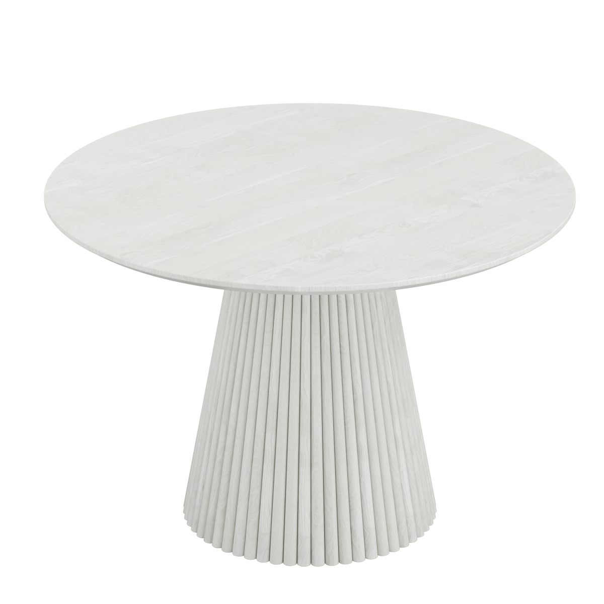 Brassex Inc. Akira Round Solid Wood Fluted Pedestal Dining Table, image 2