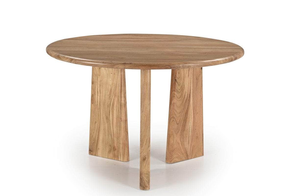Brassex Inc. Felix Round Solid Wood Dining Table in Natural, image 2