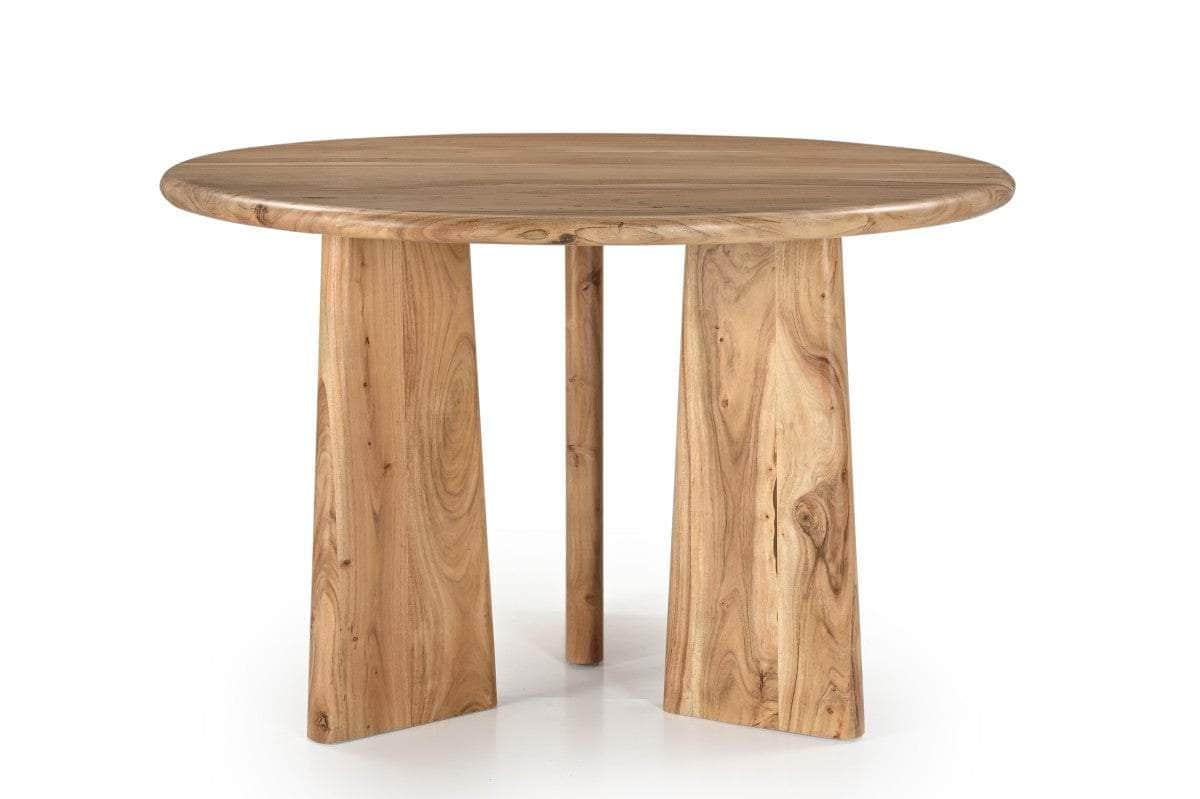 Brassex Inc. Felix Round Solid Wood Dining Table in Natural, image 1