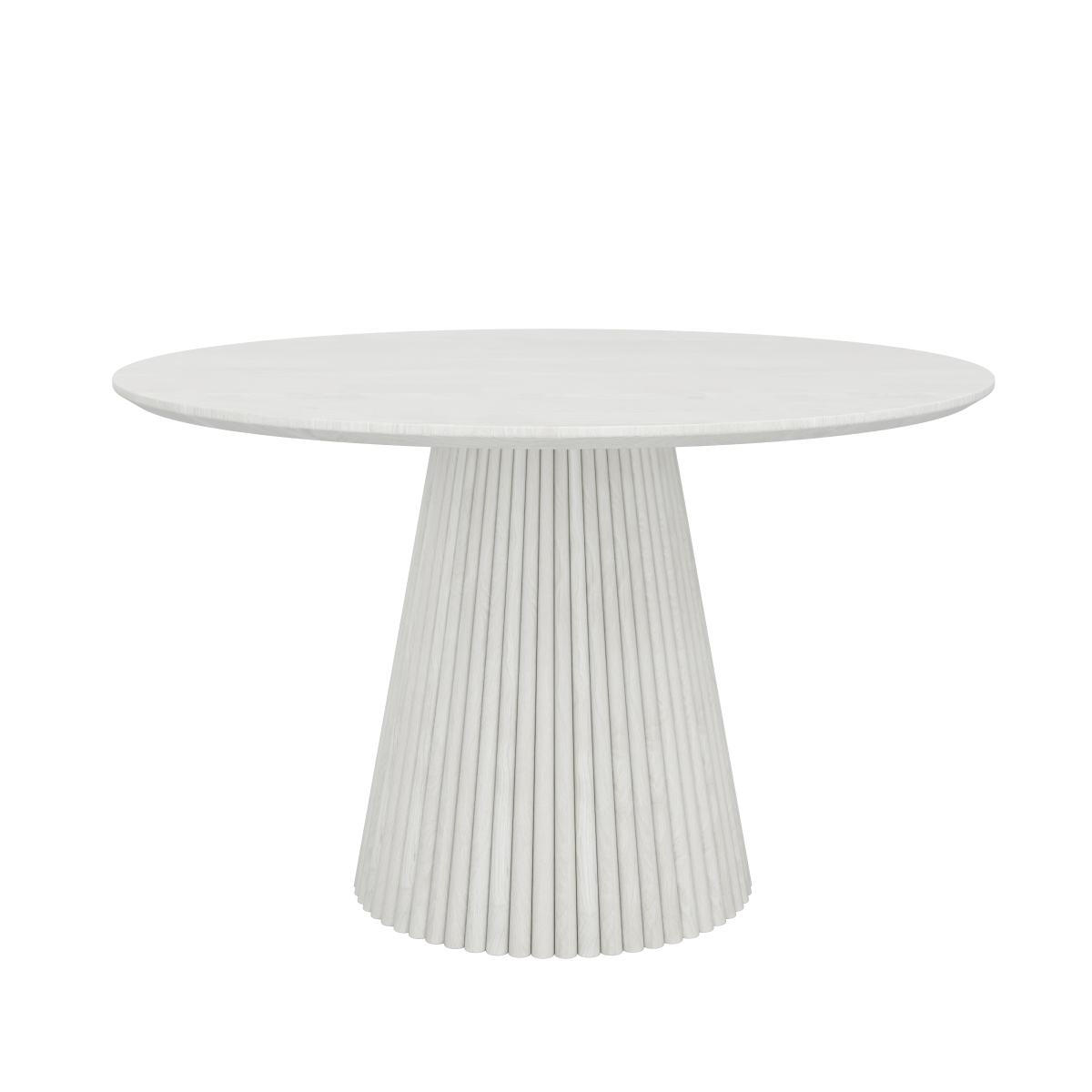 Brassex Inc. Akira Round Solid Wood Fluted Pedestal Dining Table, image 3