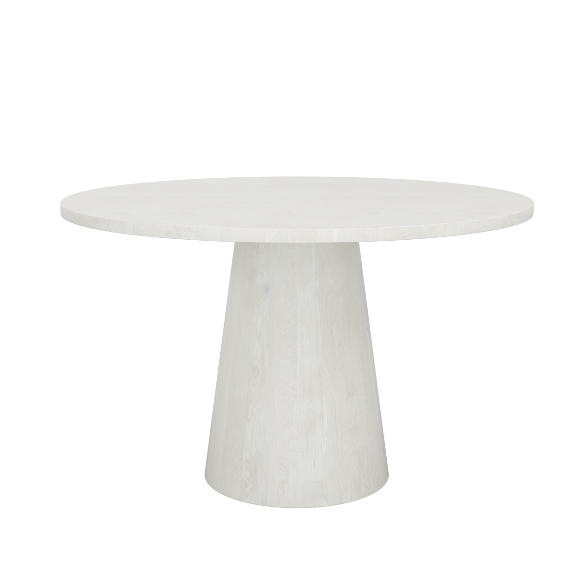 Brassex Inc. Wynter Round Solid Wood Pedestal Dining Table in White Vigo, image 6