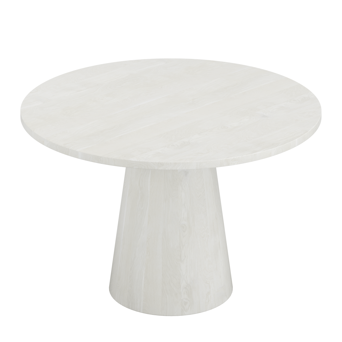 Brassex Inc. Wynter Round Solid Wood Pedestal Dining Table in White Vigo, image 5