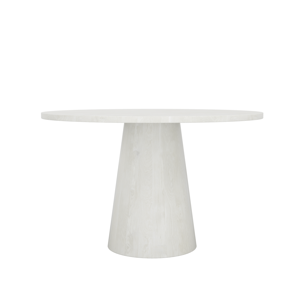 Brassex Inc. Wynter Round Solid Wood Pedestal Dining Table in White Vigo, image 3