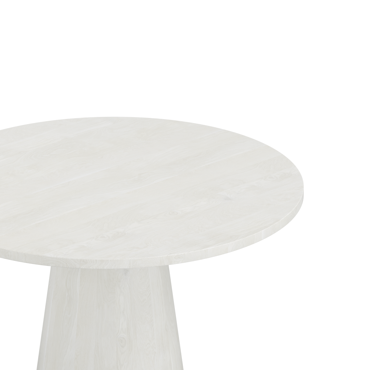 Brassex Inc. Wynter Round Solid Wood Pedestal Dining Table in White Vigo, image 2