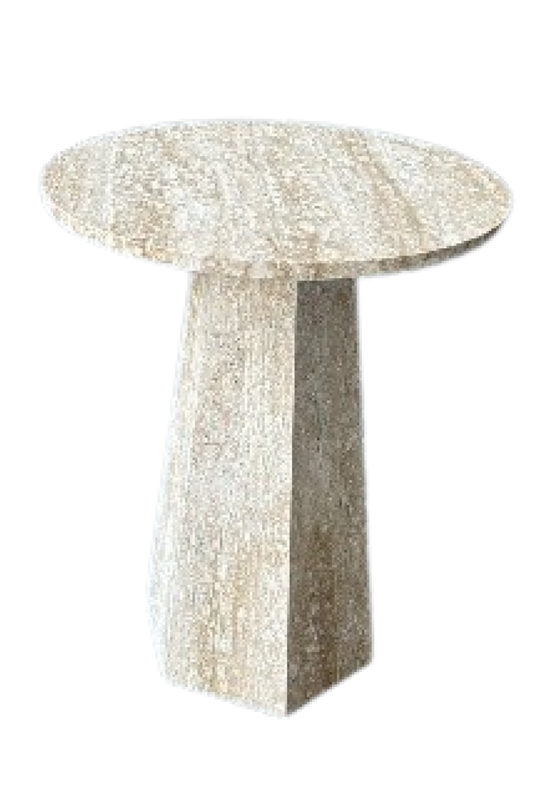Brassex Inc. Zion Round Marble Pedestal Side Table, image 2