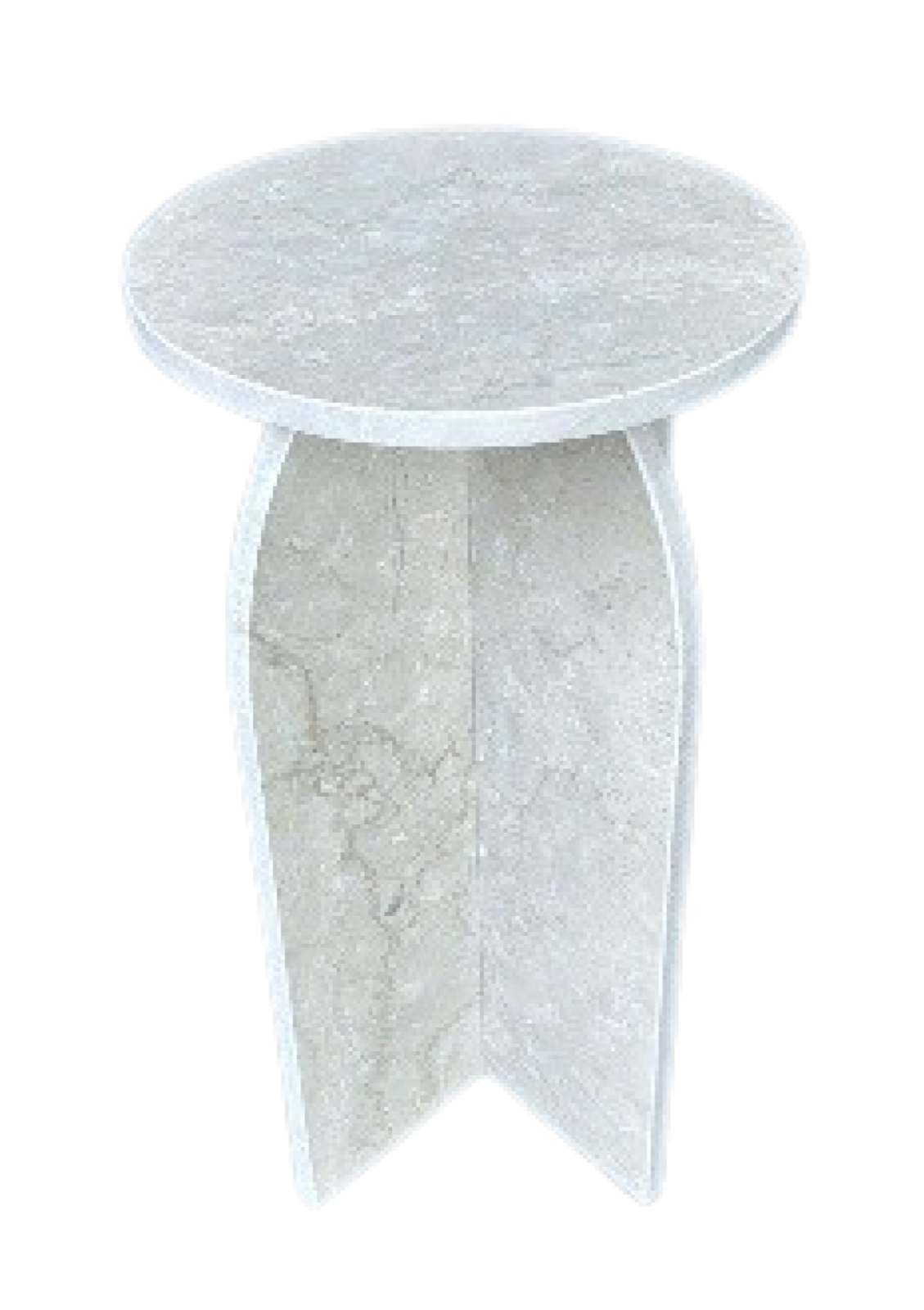 Brassex Inc. Zion Round Marble Pedestal Side Table, image 4