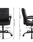 Brassex Inc. Adjustable Height Upholstered Office Chair, image 8