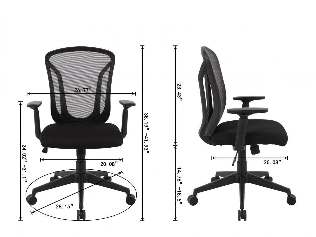 Brassex Inc. Adjustable Height Mesh Back Office Chair, image 14