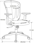 Brassex Inc. Adjustable Height Mesh Back Office Chair, image 16