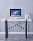 Brassex Inc. Alexis Desk with Metal Frame, image 1