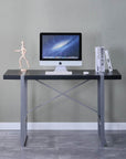 Brassex Inc. Alexis Desk with Metal Frame, image 4