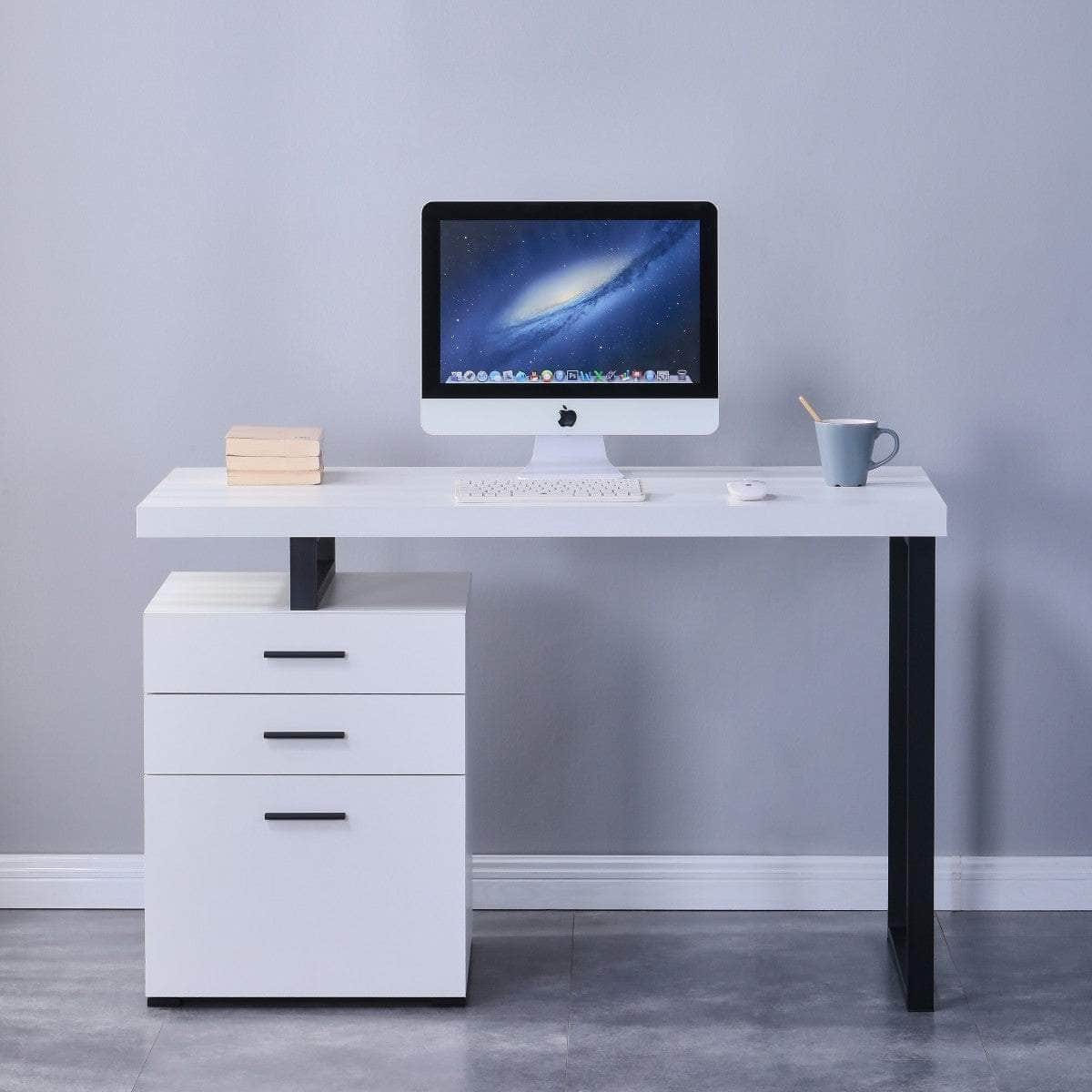 Brassex Inc. Verona Desk with 3 Storage Drawers, image 1
