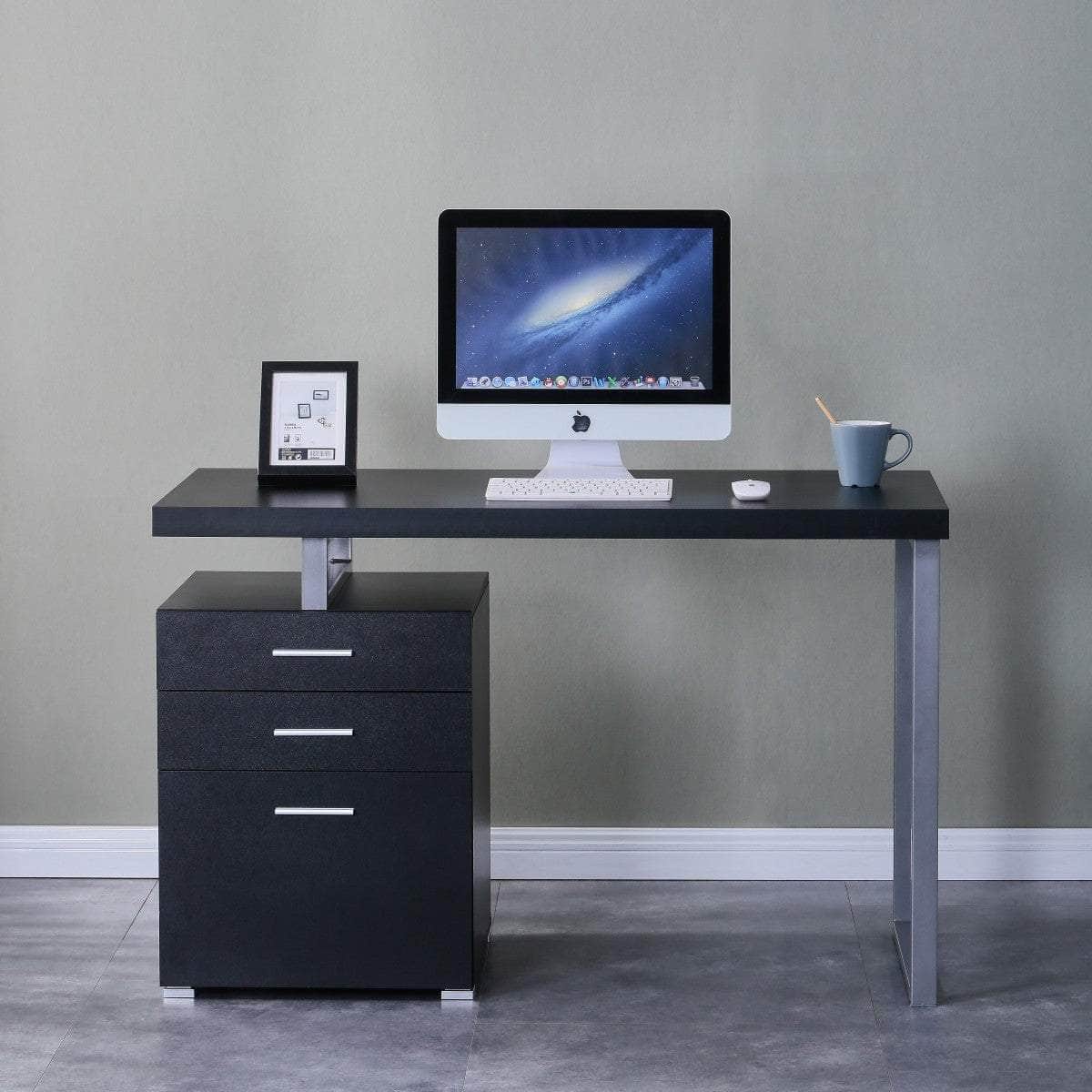 Brassex Inc. Verona Desk with 3 Storage Drawers, image 4